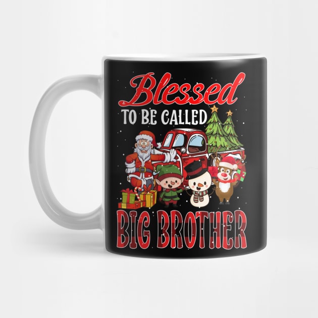 Blessed To Be Called Big Brother Christmas Buffalo Plaid Truck by intelus